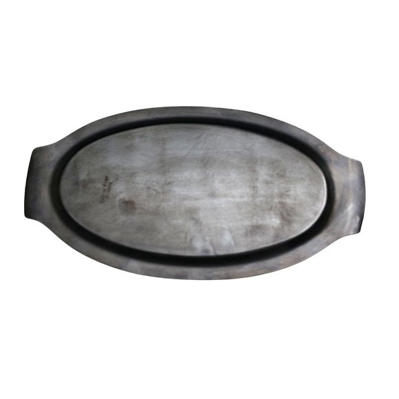 National Silver Company Silver Plate Tray Plate Oval Ornate Vanity Tray - Picture 4 of 5